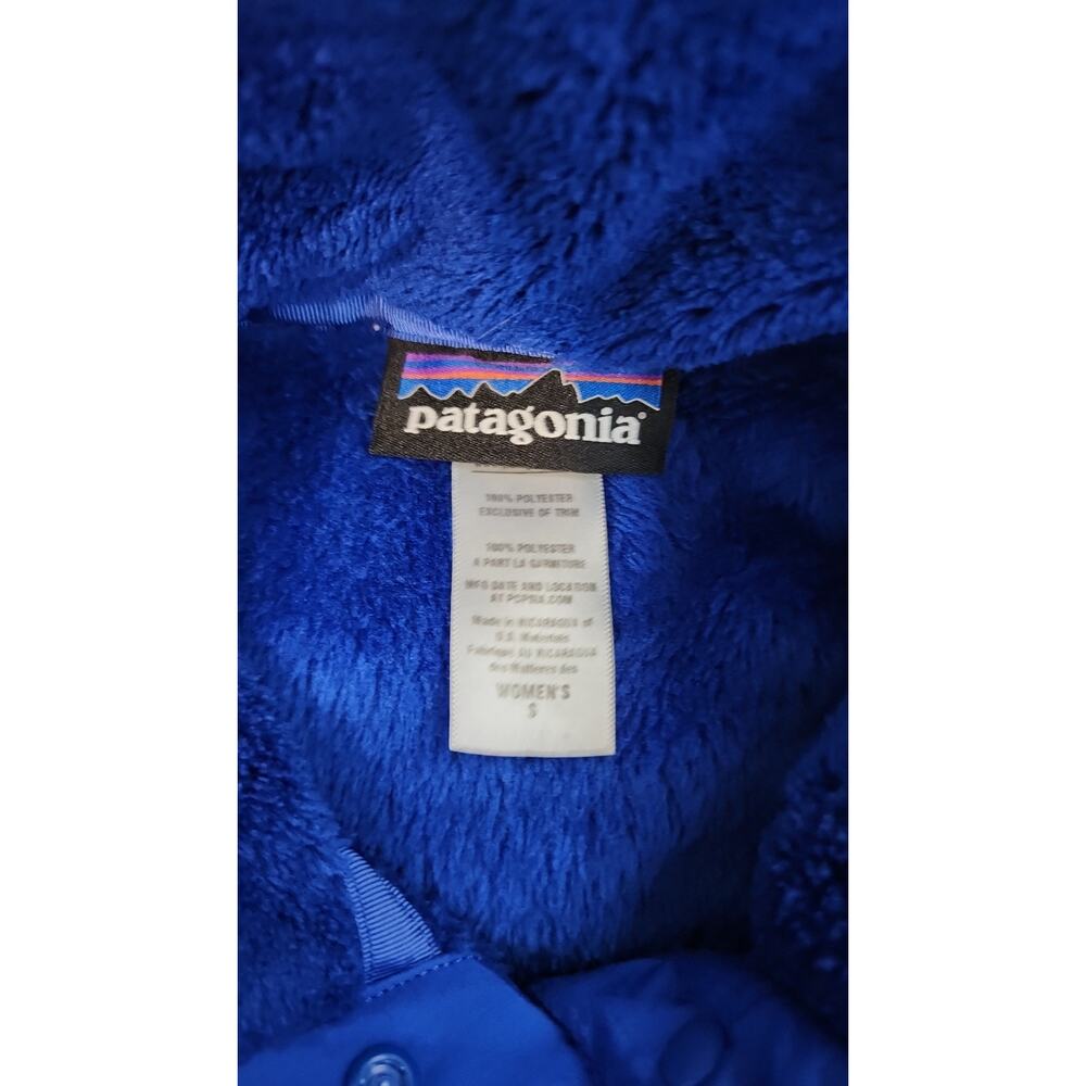 Patagonia Women's Small Blue Re-Tool Snap-T Pullover Fleece Polartec Thermal - Picture 4 of 7